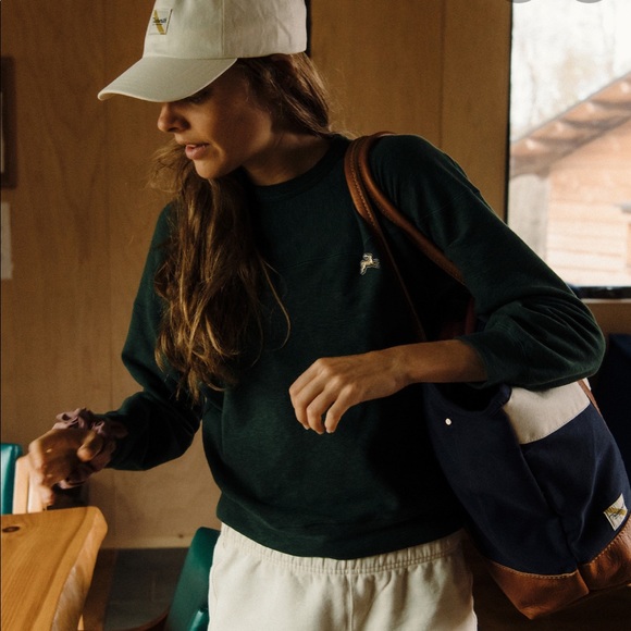 Tracksmith Tops - Tracksmith Union Crew Sweatshirt - Forest Green